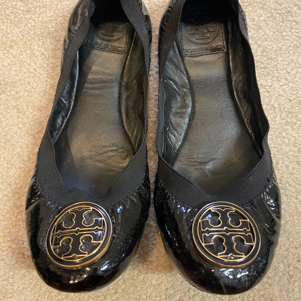 Tory Burch patent flats size 7